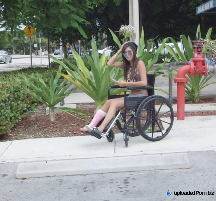 Kimberly Costa Wheelchair Teen Fuck In The Bus HD 720p