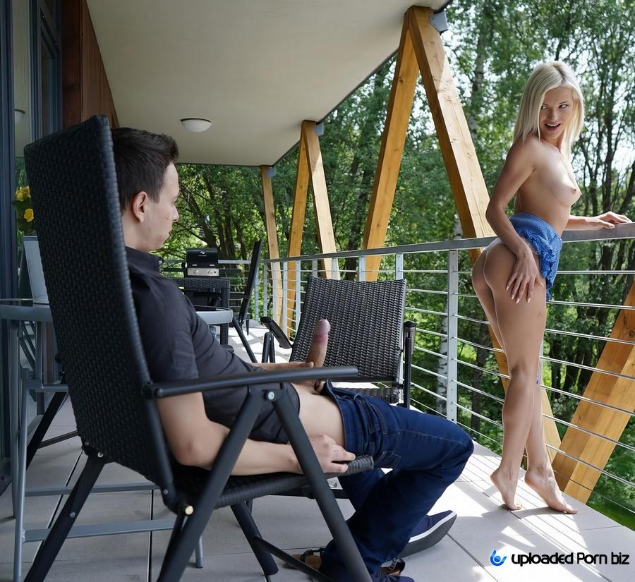 Zazie Skymm Public Sex On The Balcony With A Young Blonde FullHD 1080p