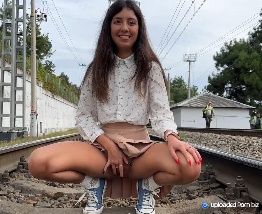 Katty West Risky Extreme Sex Right On The Railroad We Got Caught But We Continued To Fuck FullHD 1080p