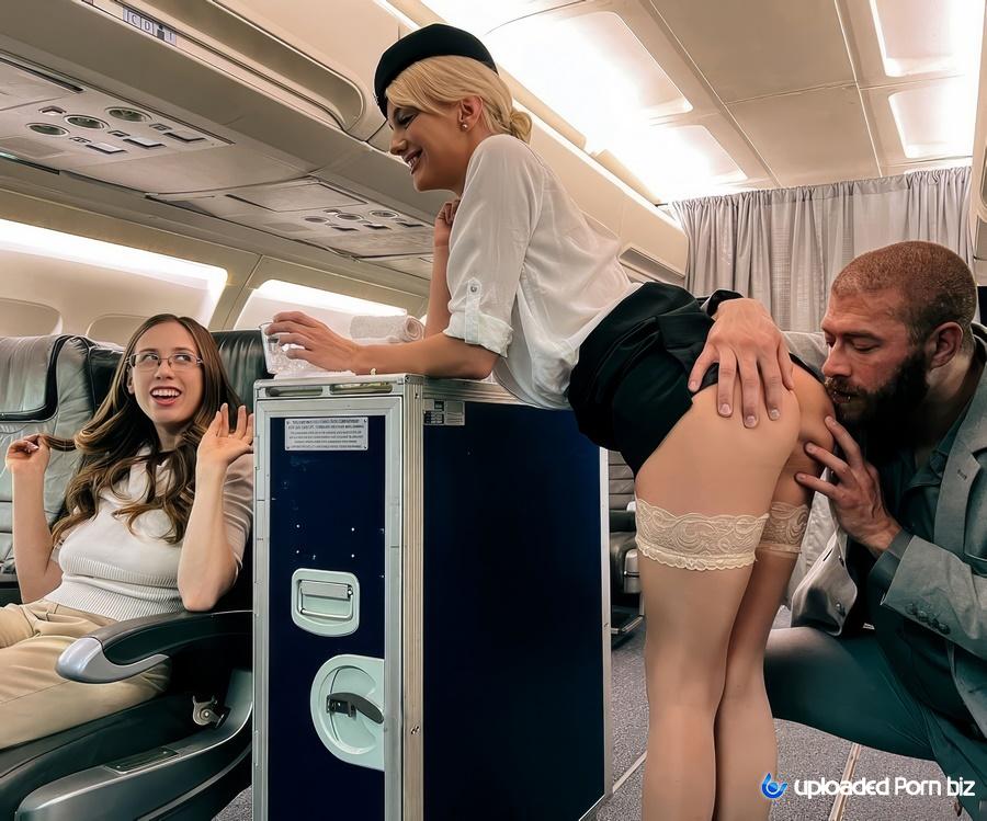 Kenna James Flight Attendant Has Sex With Pilot On Plane During Flight FullHD 1080p
