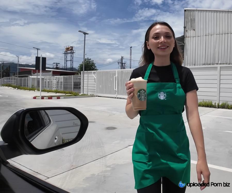 Maya Lis Cute Starbucks Barista Girl Fuck In The Car FullHD 1080p