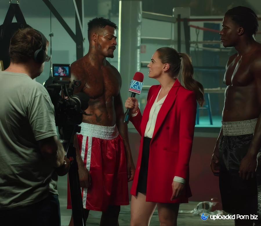 Tori Black A Beautiful Journalist Girl Had Sex With Two Black Boxers In The Ring FullHD 1080p