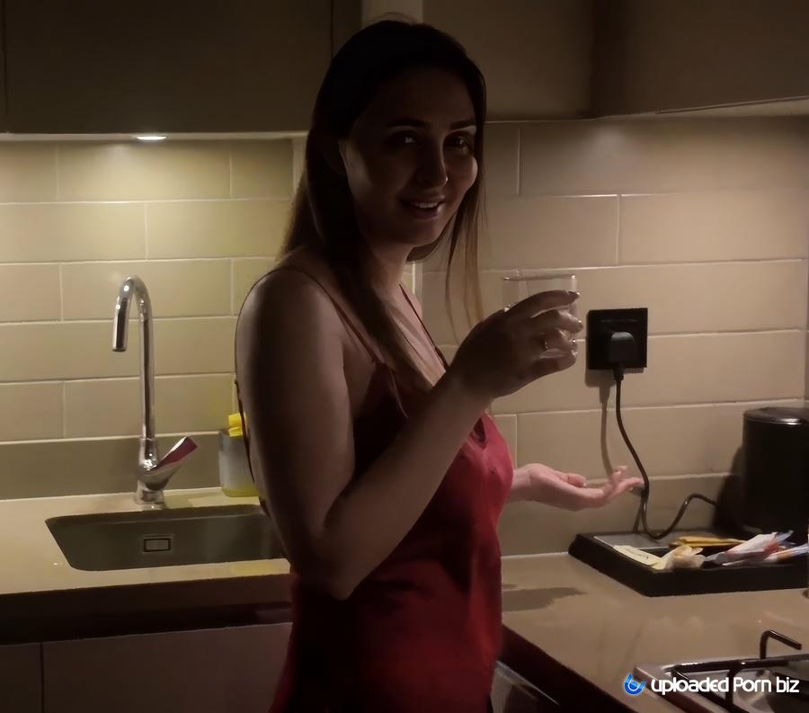 Alina Rai The Stepson Met His Stepmother In The Kitchen At Night And Had Sex With Her FullHD 1080p