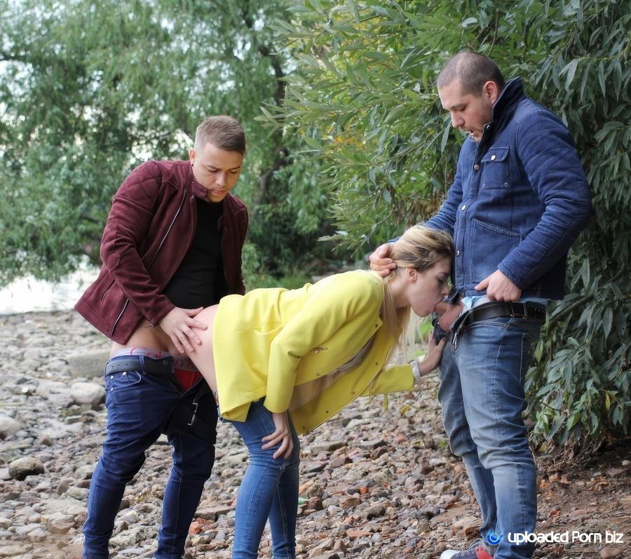 Olivia Devine Two Guys Looking for Student Girl to Fuck on the Street for Money FullHD 1080p