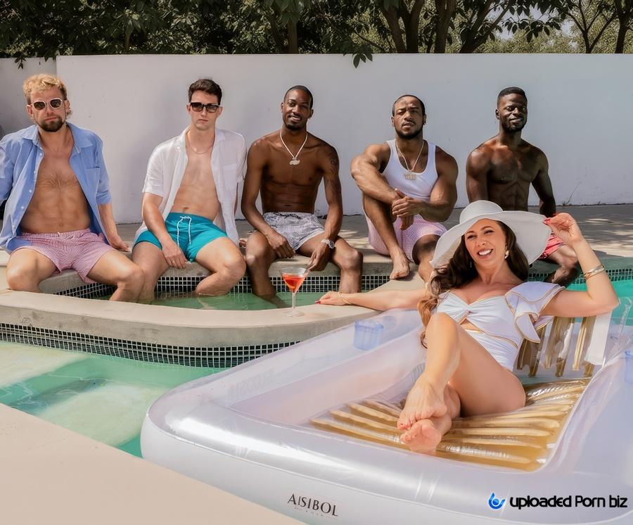 Cherie Deville Pool Party and Double Penetration For Hot Milfy Wife FullHD 1080p