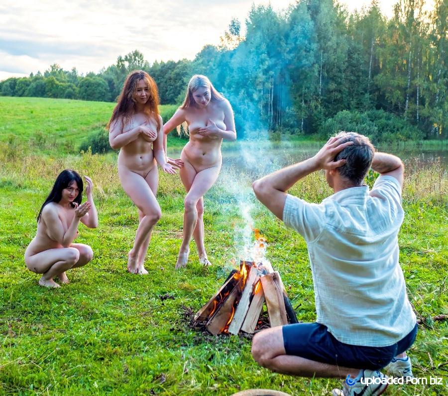 Crazy Alisha, Sugar Ann, Lesly Nilson Hot Sex After a Cold Lake Swim by the Campfire FullHD 1080p